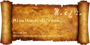 Miselbach Örzse névjegykártya